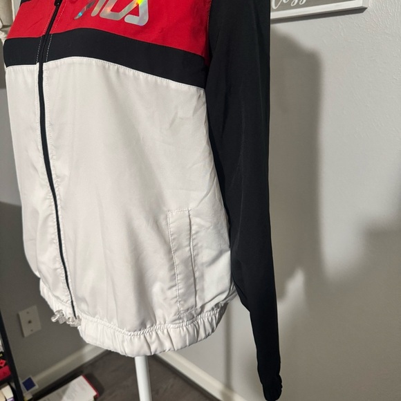 FILA Windbreaker  Color Block Hooded Full Zip Women's Lightweight Jacket Small - Picture 3 of 13